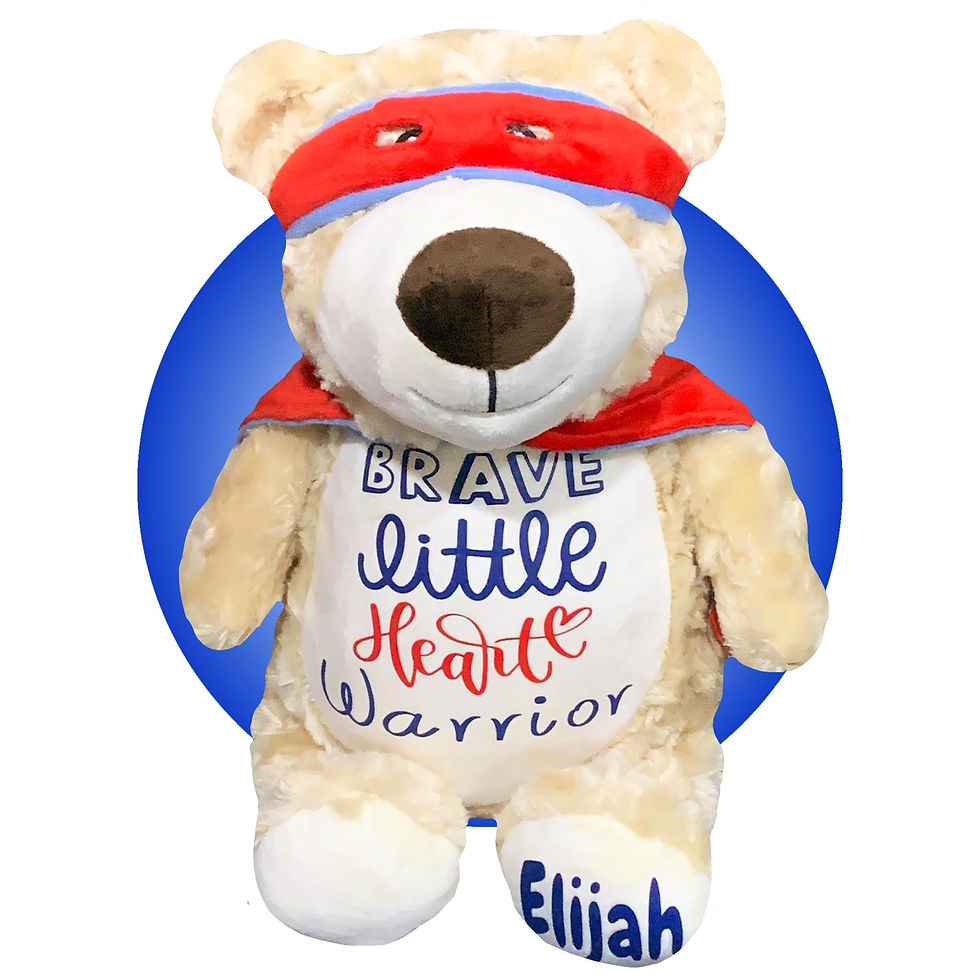 Thumbnail: 17" heart surgery superhero teddy bear gift for open heart surgery by kikilishop.com