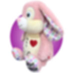 Thumbnail: 17" pink bunny scar buddy for post heart surgery, custom scar and heart heart surgery get well stuffed animal by kikilishop
