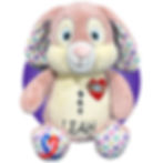 Thumbnail: Heart Surgery Gift for Kids - 17" Fluffy Pink Bunny - Custom Scar Buddies