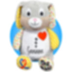 Thumbnail: 17" sunshine bunny heart surgery stuffed animal by kikilishop.com