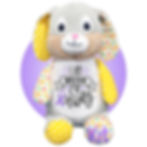 Thumbnail: 17" cancer stuffed animal sunshine bunny with custom cancer awareness ribbon color by kikilishop.com