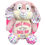Thumbnail: 17" personalized pink fluffy bunny, tonsillectomy gift for girls, tonsillectomy surgery stuffed animal by kikilishop.com