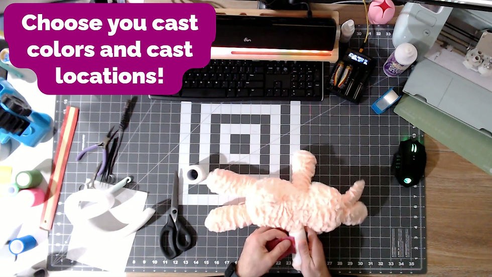 Thumbnail: pink bunny stuffed animal with custom cast on arm leg wrist or ankle