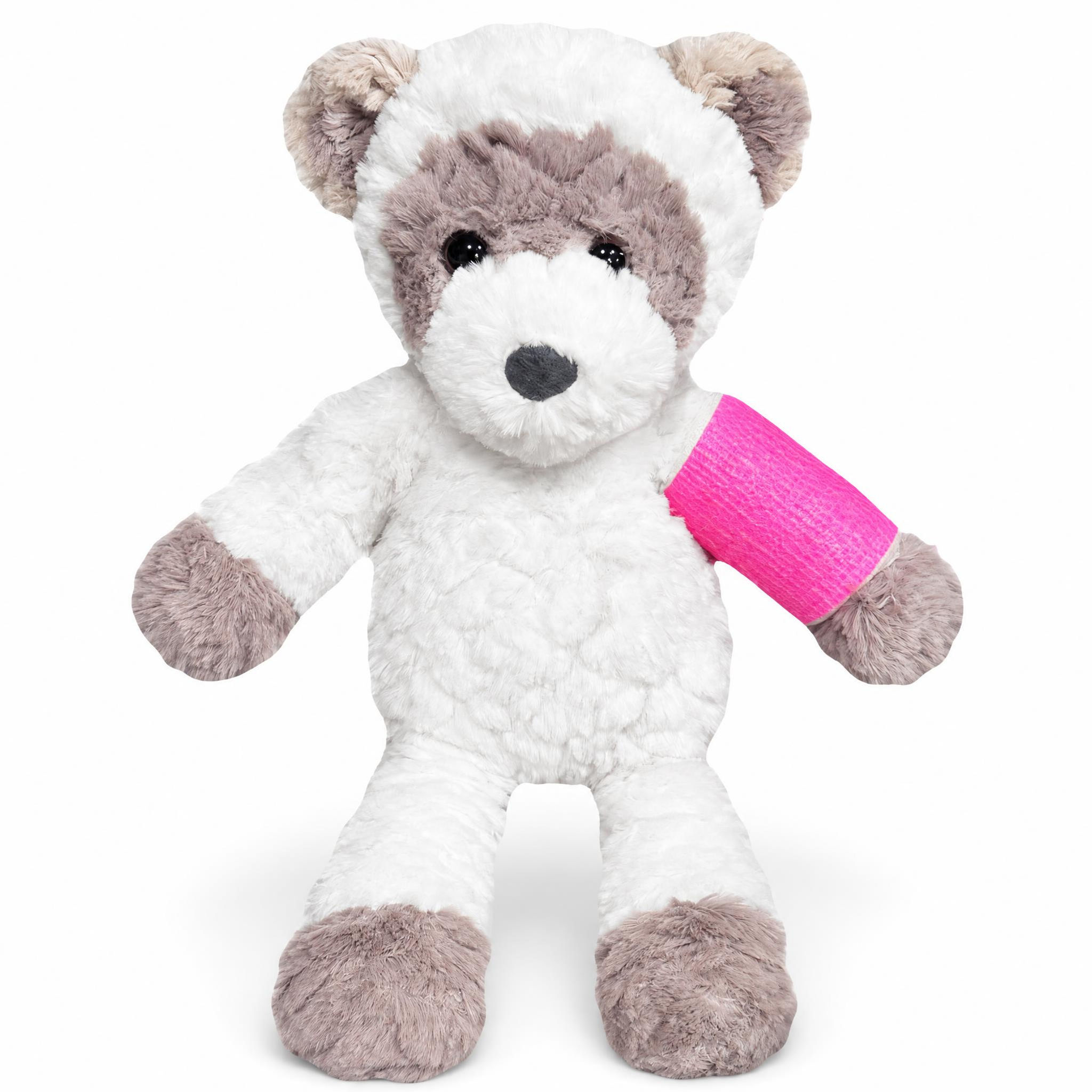 stuffed animal with cast on arm, 15" raccoon stuffed animal, get well gifts for kids, kikilishop.com