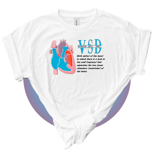 Congenital Heart Defect T-shirt (VSD ,ToF, HLHS, HRHS