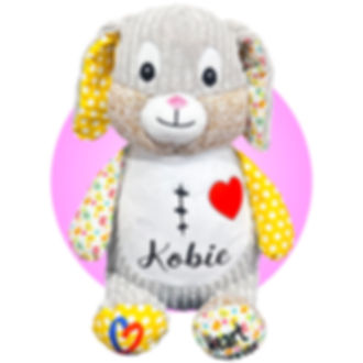 17" sunshine bunny heart surgery stuffed animal by kikilishop.com