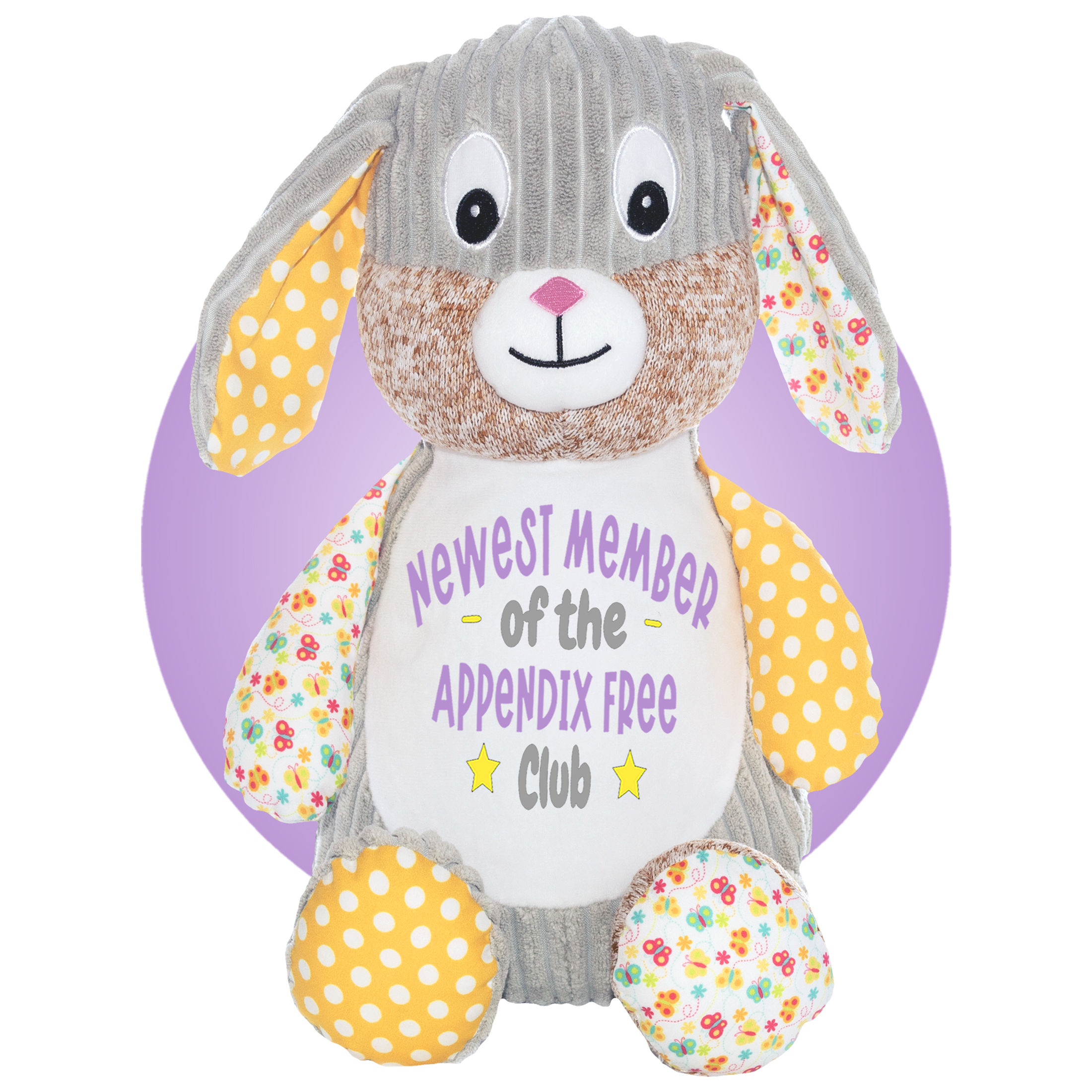Appendix Removal Surgery Get Well Stuffed 17" Bunny - Kid Appendectomies