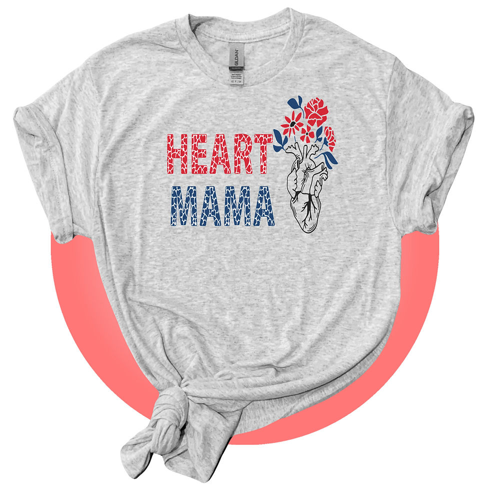 Thumbnail: Heart Mama Vase with Flowers T-shirt - Unisex - White or Ash Gray