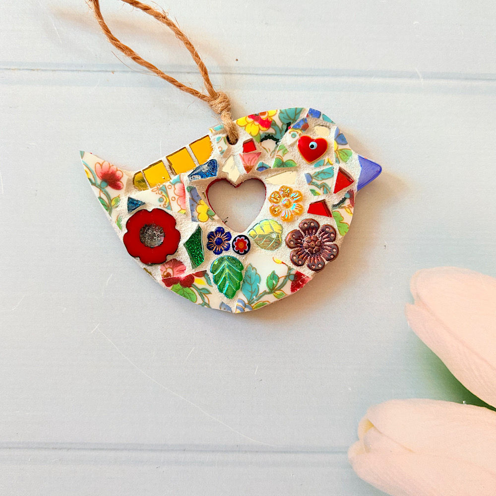 Indoor Mosaic: Mini Heart Bird