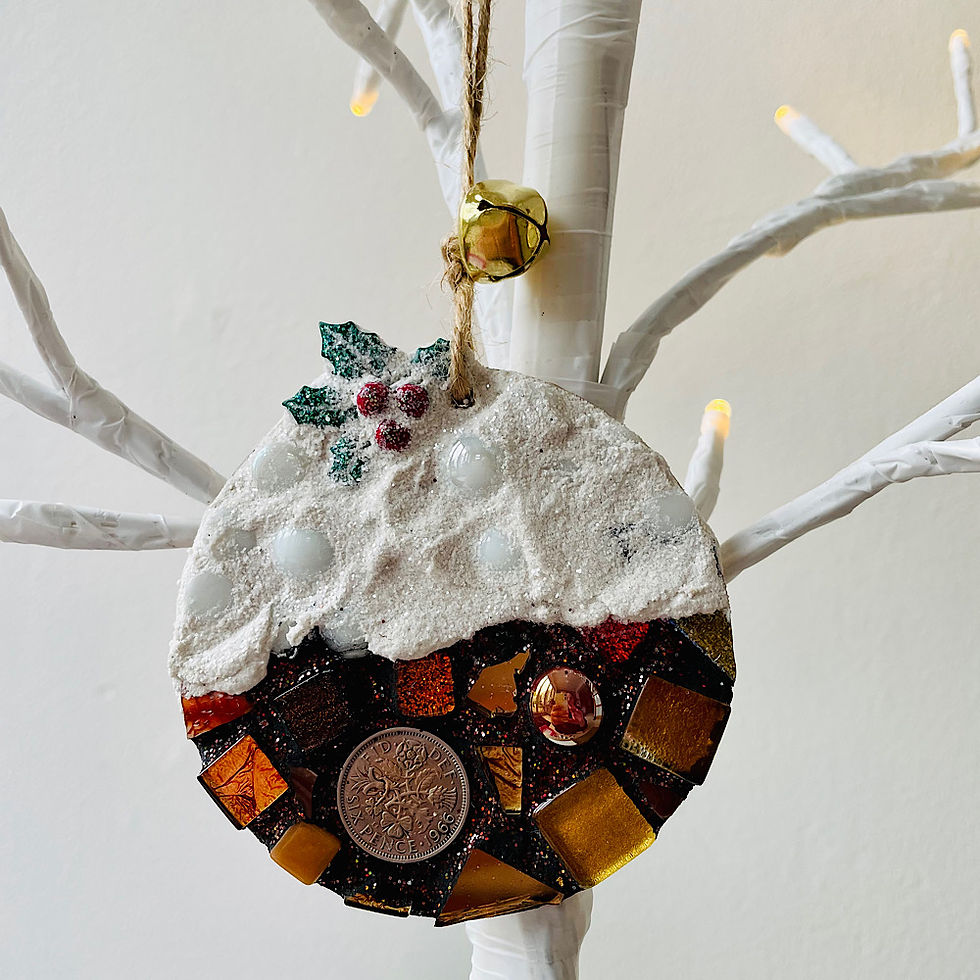 Thumbnail: Indoor  Mosaic: 1966 Lucky Sixpence Christmas Pudding 