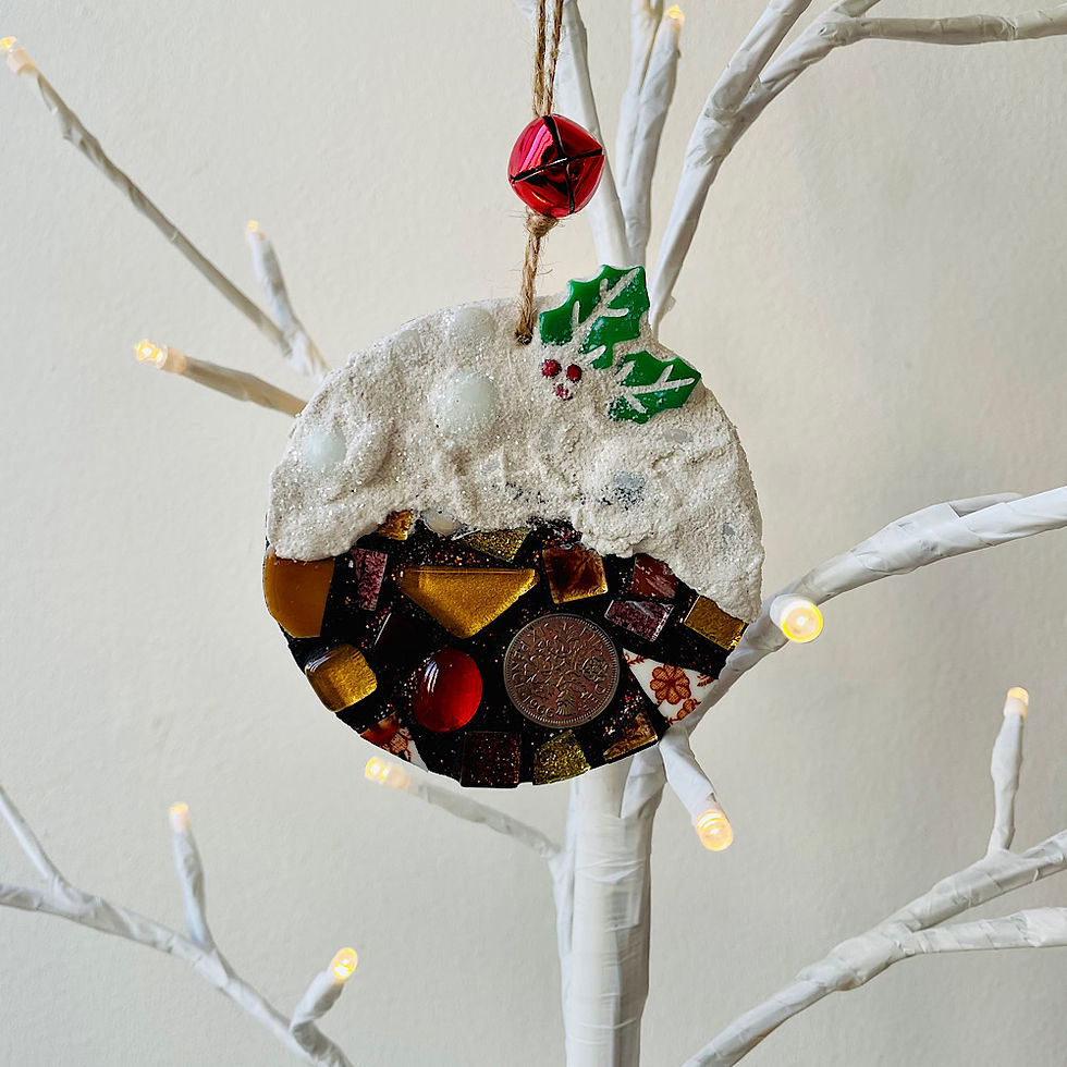 Thumbnail: Indoor Mosaic: 1966 Lucky Sixpence Christmas Pudding 