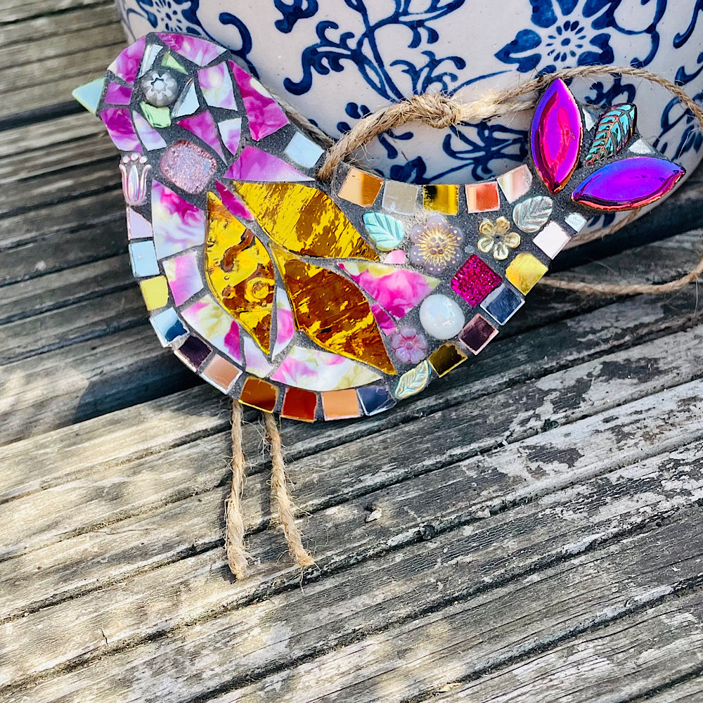 Outdoor Mosaic: Summer Romance Bird 2