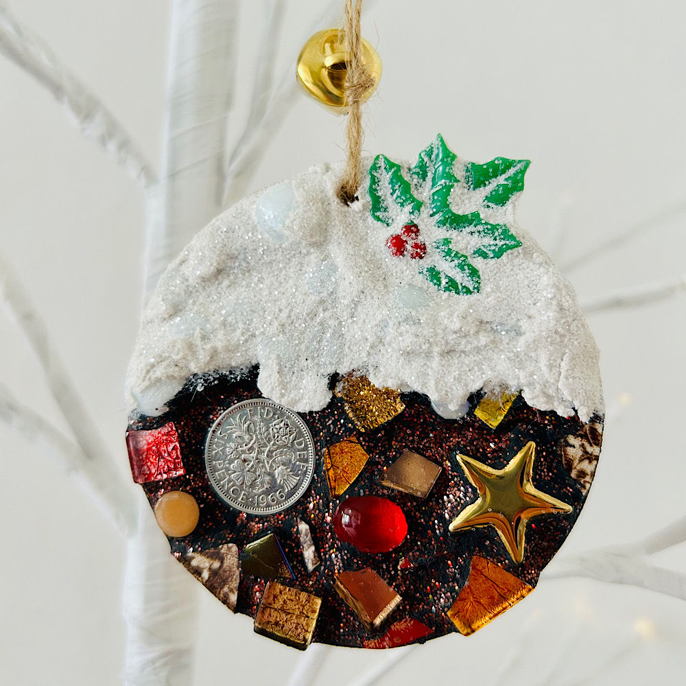 Indoor  Mosaic: 1966 Lucky Sixpence Christmas Pudding 