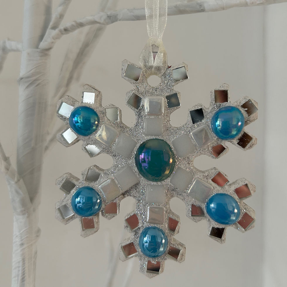 Thumbnail: Indoor Mosaic: Small Mint Snowflake