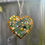 Thumbnail: Outdoor Mosaic: Garden Green and Gold Small Heart
