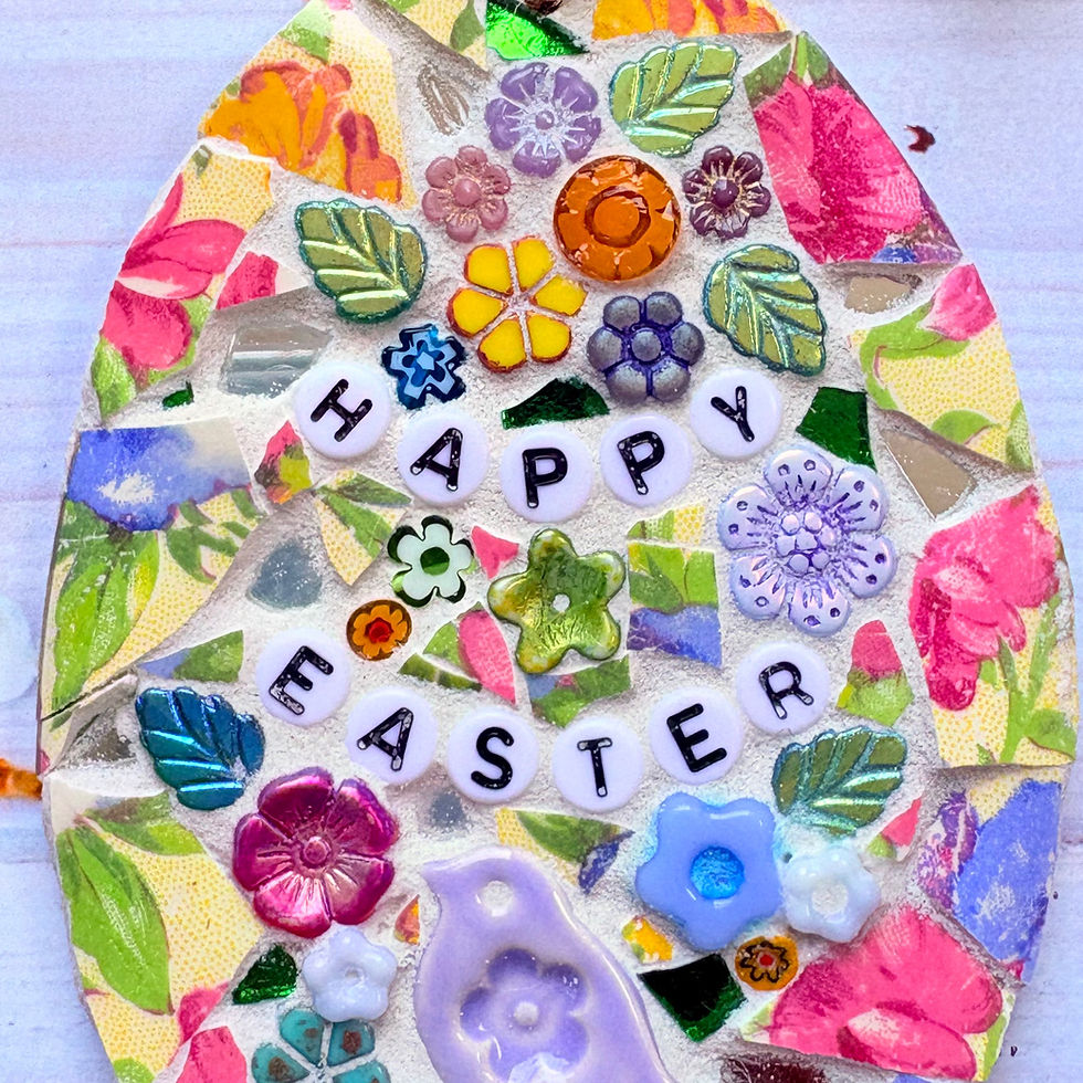 Thumbnail: Indoor Mosaic: Large Happy Easter Egg