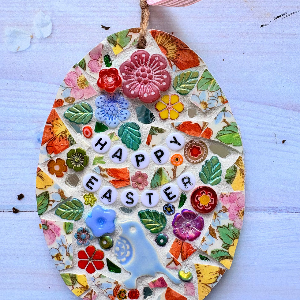 Thumbnail: Indoor Mosaic: Large Happy Easter Egg