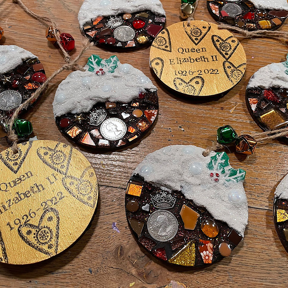 Thumbnail: Indoor Mosaic: Commemorative Queen Christmas Pudding 