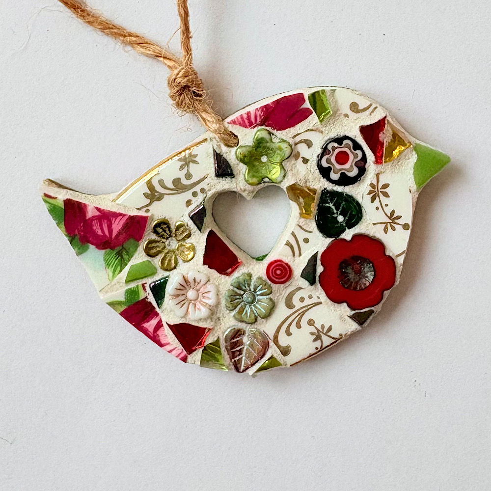 Indoor Mosaic: Mini Heart Bird