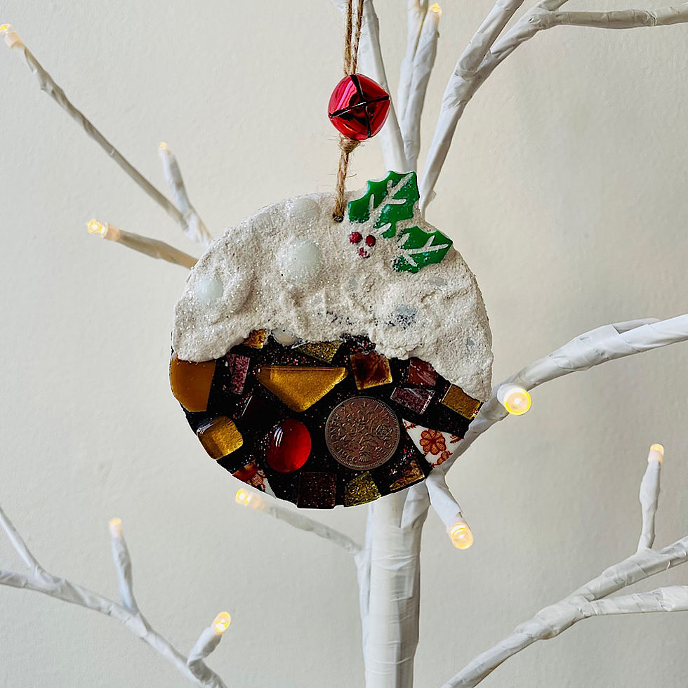 Thumbnail: Indoor Mosaic: 1966 Lucky Sixpence Christmas Pudding 