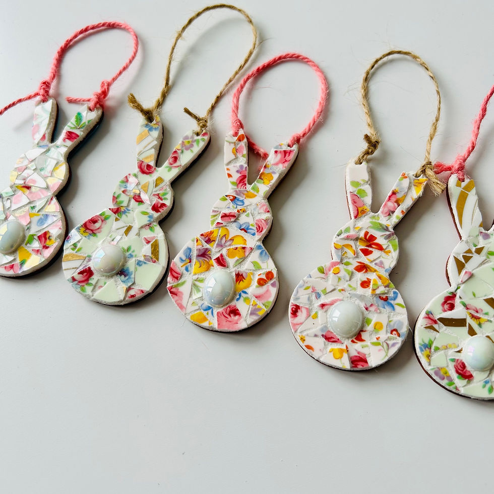 Thumbnail: Indoor Mosaic: Floral Spring Bunny 