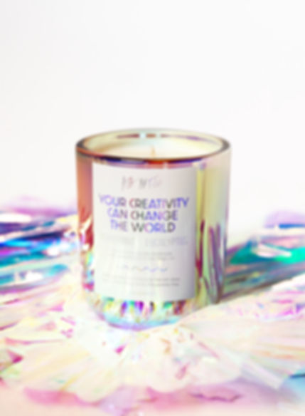 YOUR CREATIVITY CAN CHANGE THE WORLD Peppermint +Eucalyptus Essential Oil Candle