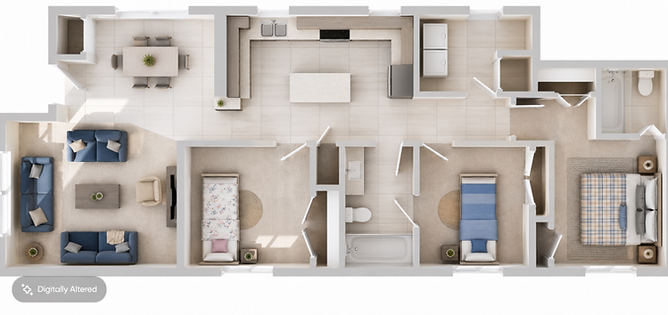 The Austin Floor Plan with Virtual Staging