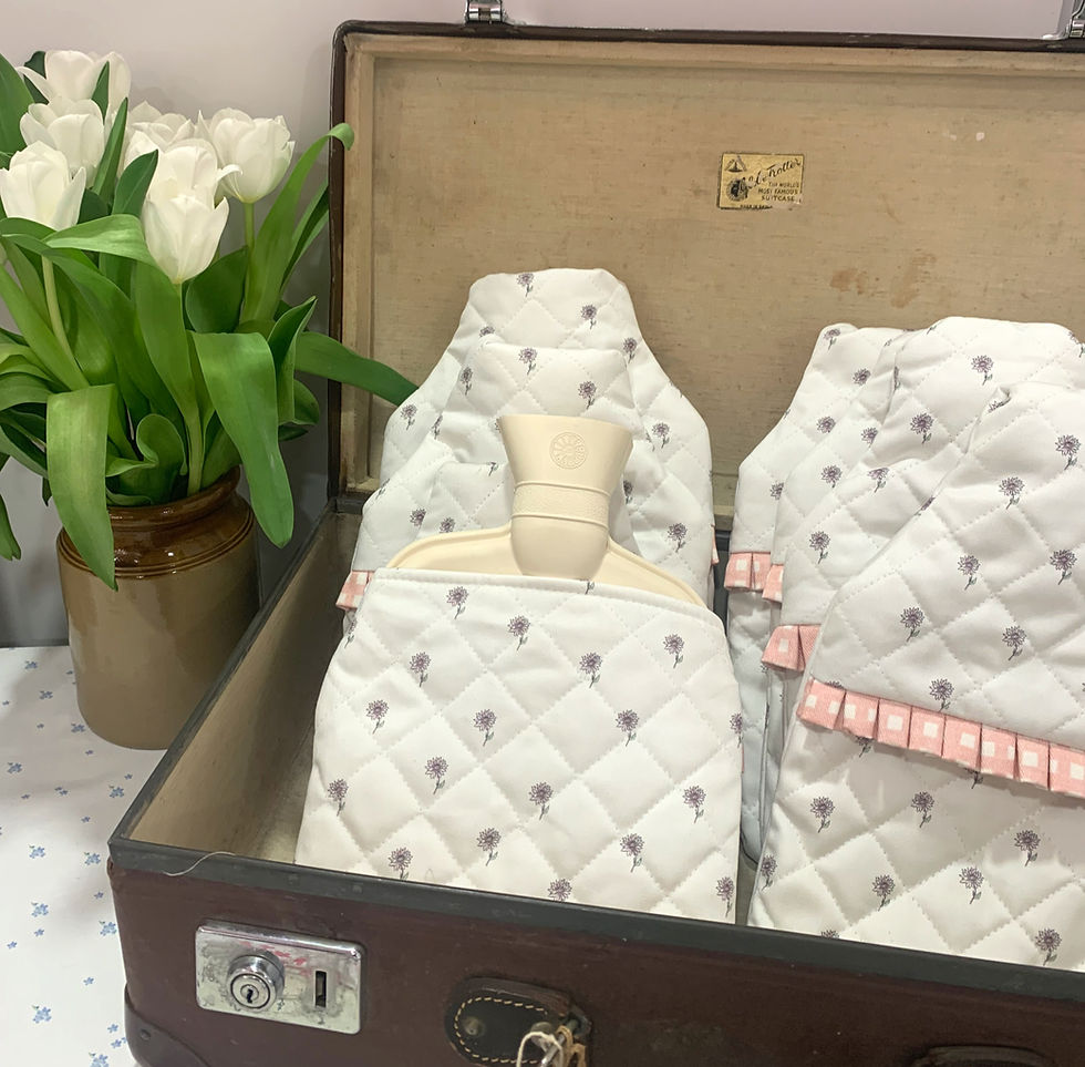 Dahlia Ruffle Hot Water Bottle & Cover