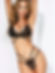 Stylus Women Lingerie Sets Black Stripped