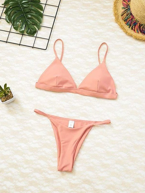Thumbnail: Comfy Satin Lycra Sexy Bikini Set