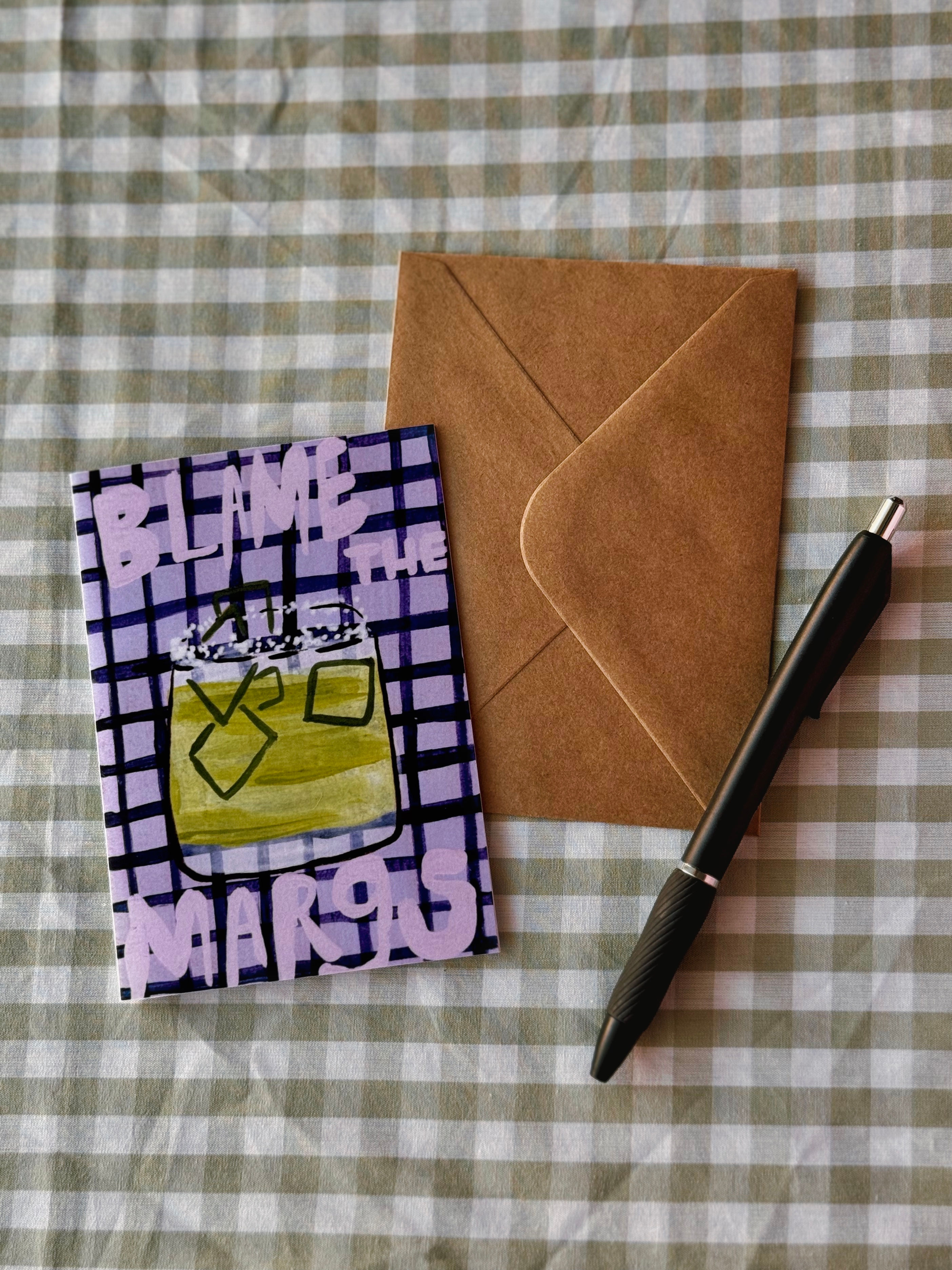 Blame Margs- Greeting Card