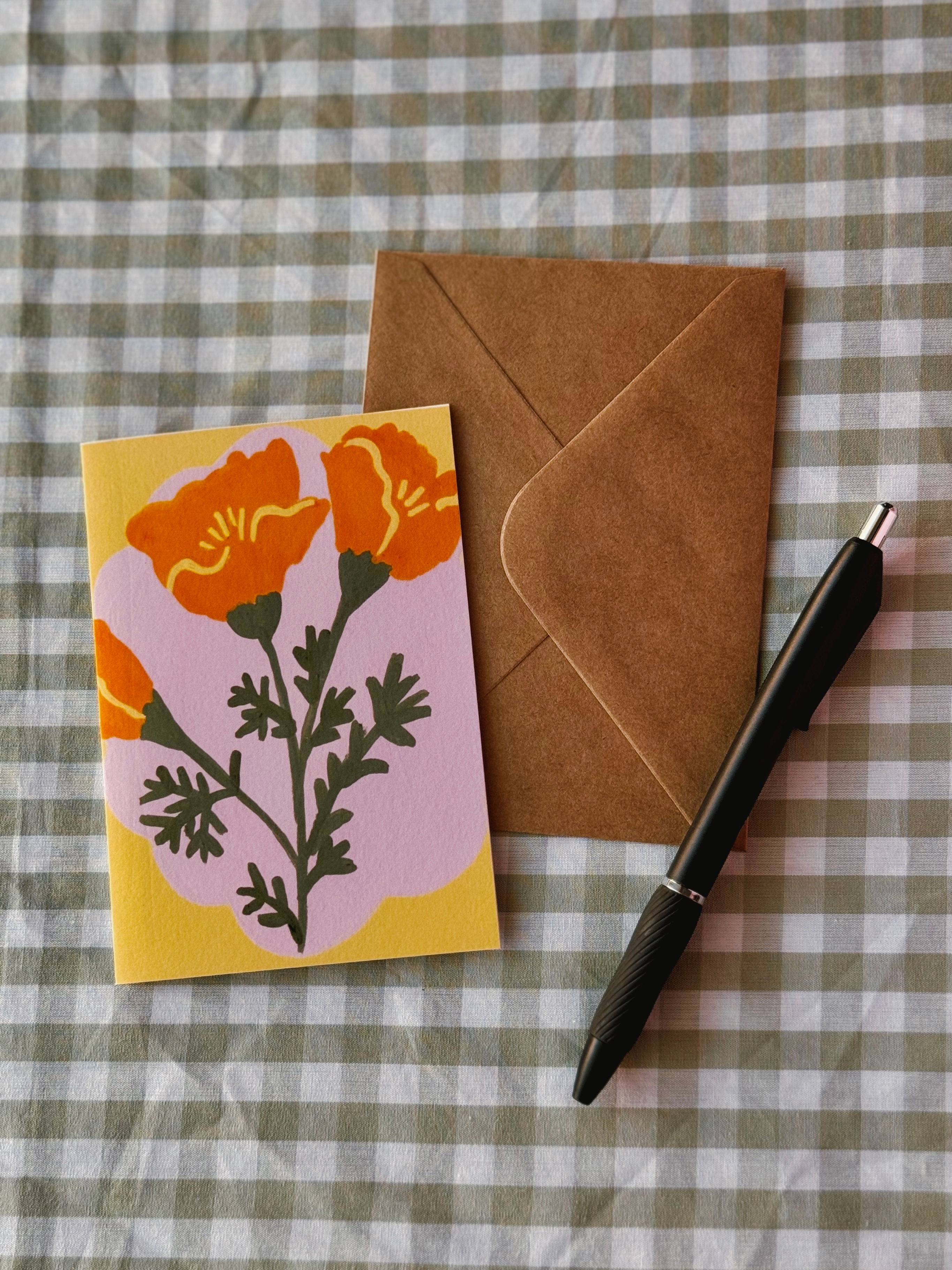 Cali Poppies- Greeting Card