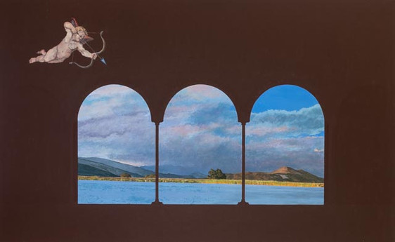'Nymph and landscape' (2017) POA