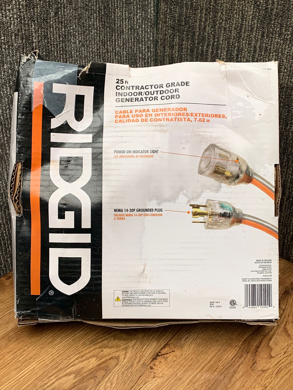Thumbnail: Ridgid 10ga 25’ 230-240v extension cord