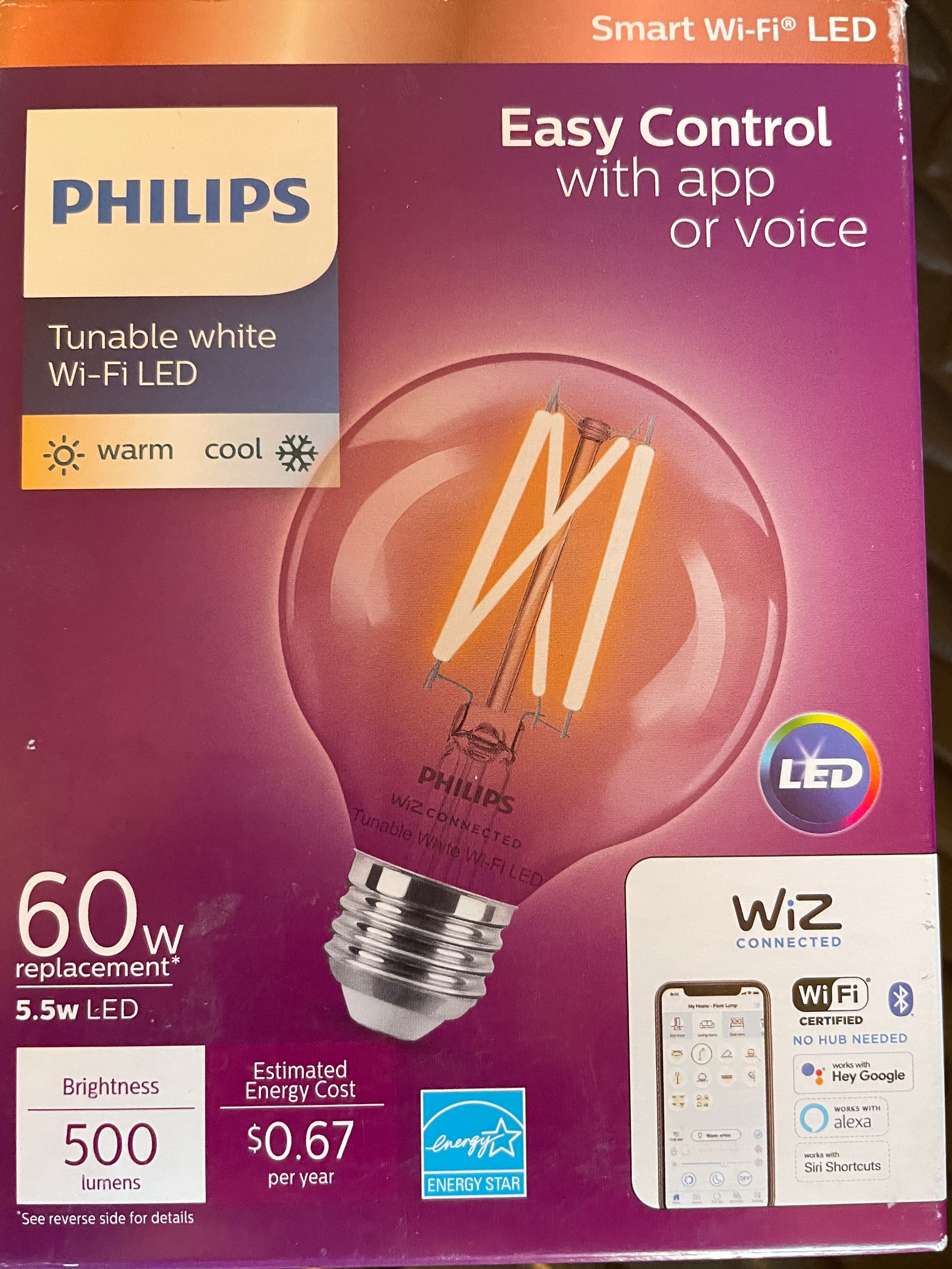 Phillips LED Wiz smart light 60w