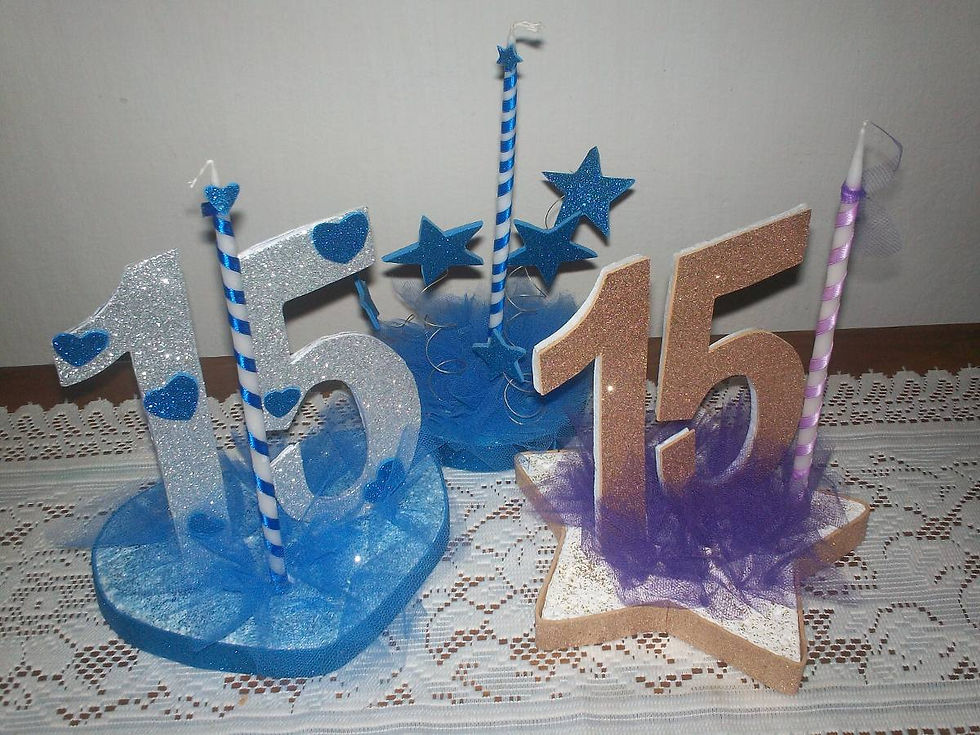 CENTRO DE MESA 15 AÑOS