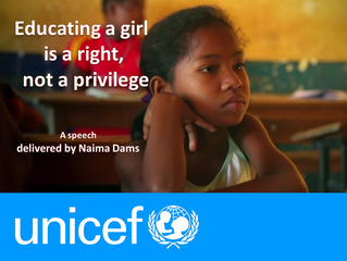 Educating a girl is a right, not a privilege.