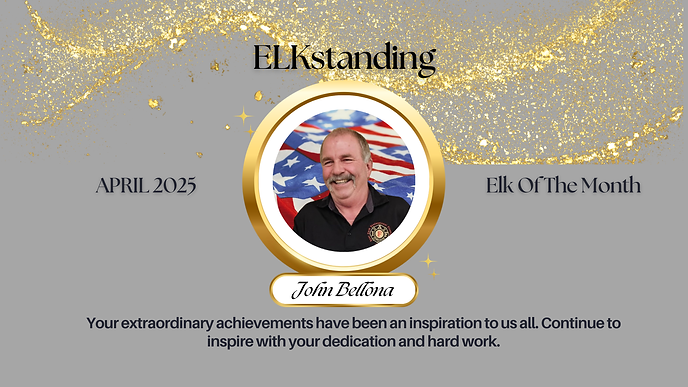 Elk of the Month April 2025 John Bellona