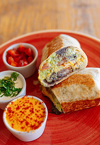 burrito de frango panado