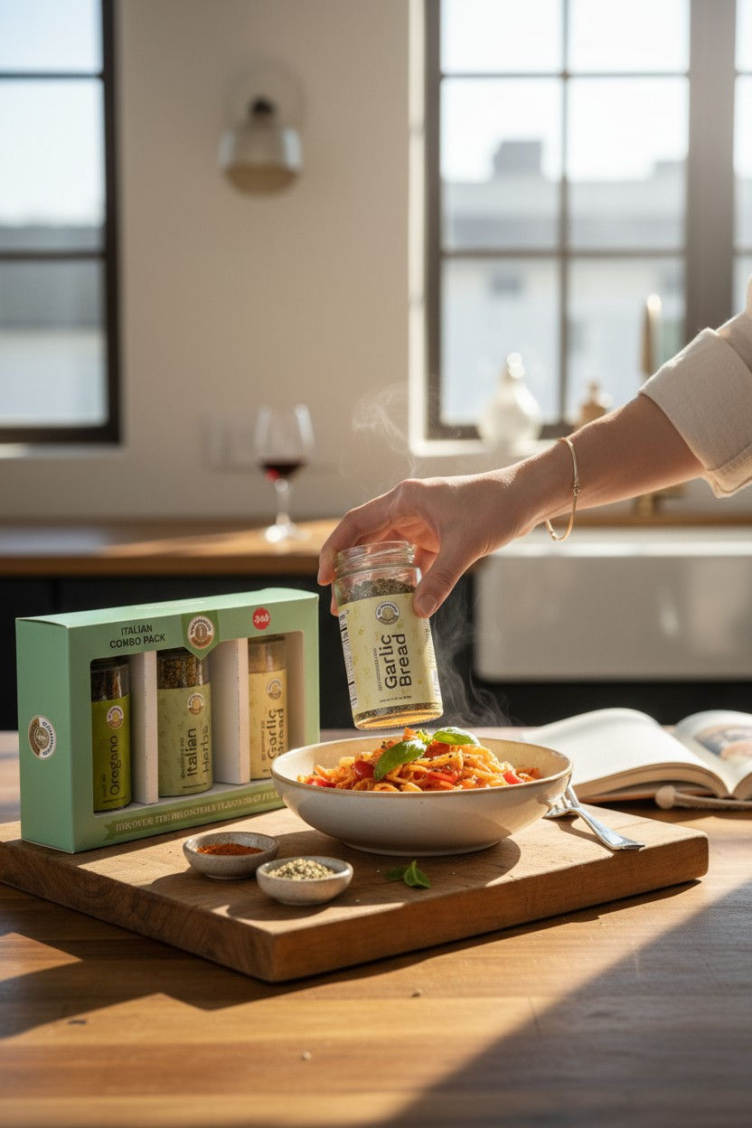 Homemade garlic bread seasoning