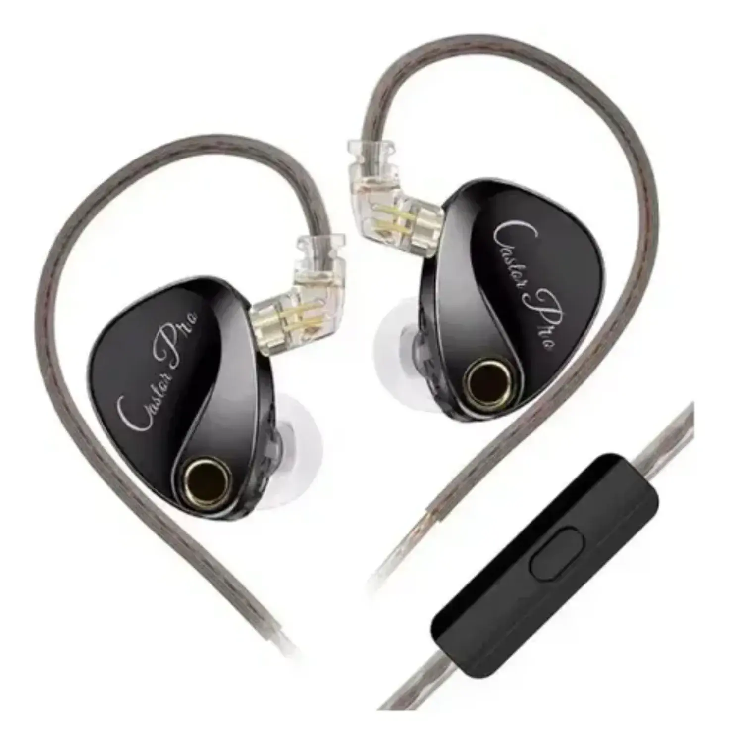 Auriculares KZ Castor PRO con micrófono Wired - Color Negro plateado