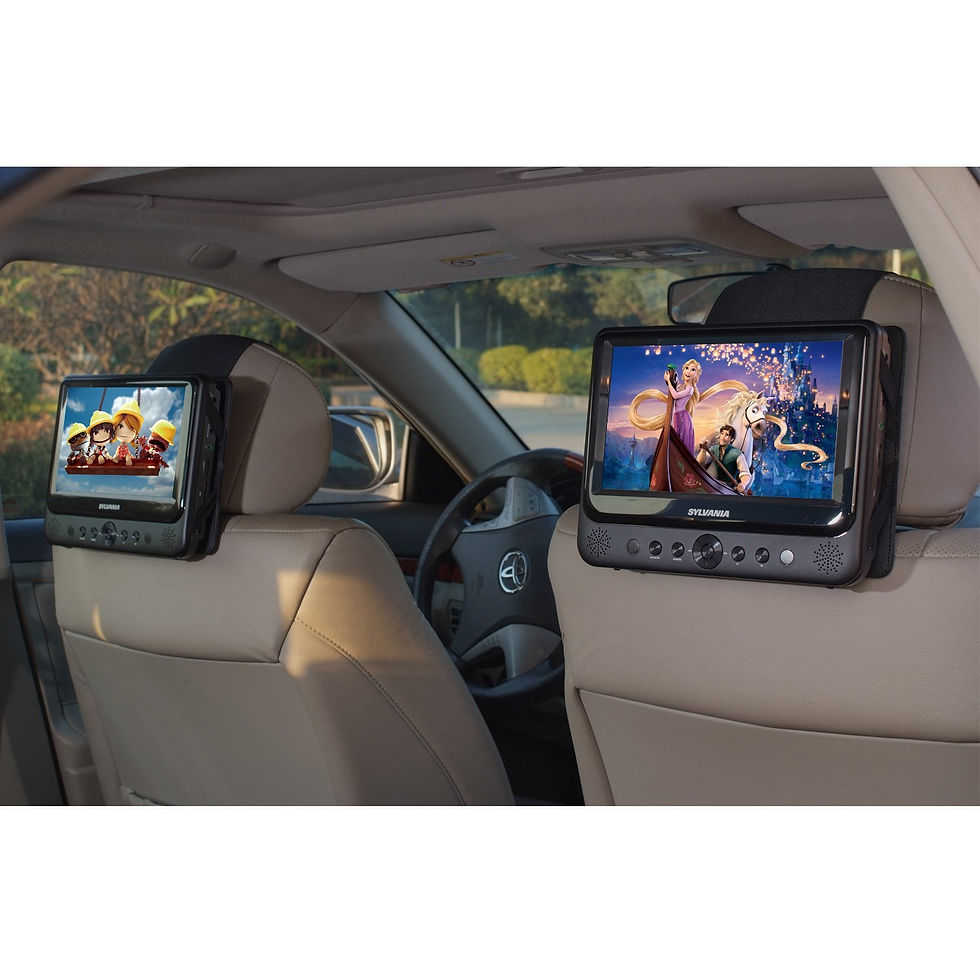 TFY Car Headrest Mount for SYLVANIA SDVD9805 Portable DVD Player - 2 Pieces.