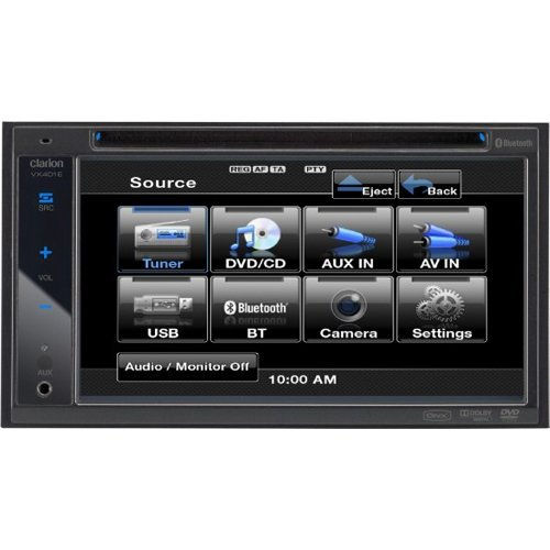 Clarion VX401 6.2 In Dash Double Din Touchscreen DVD CD MP3 USB Receiver with B