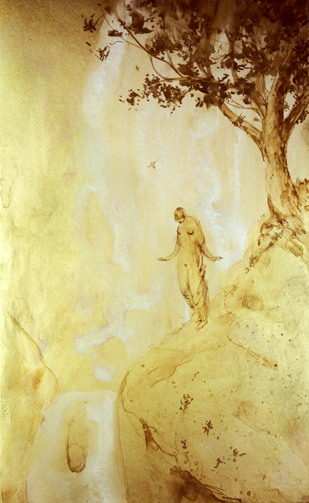Girl and Waterfall