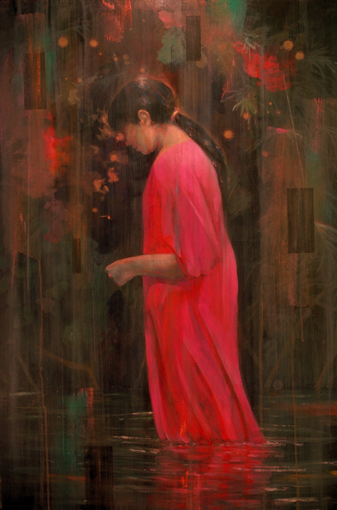 Indian Girl in Brook