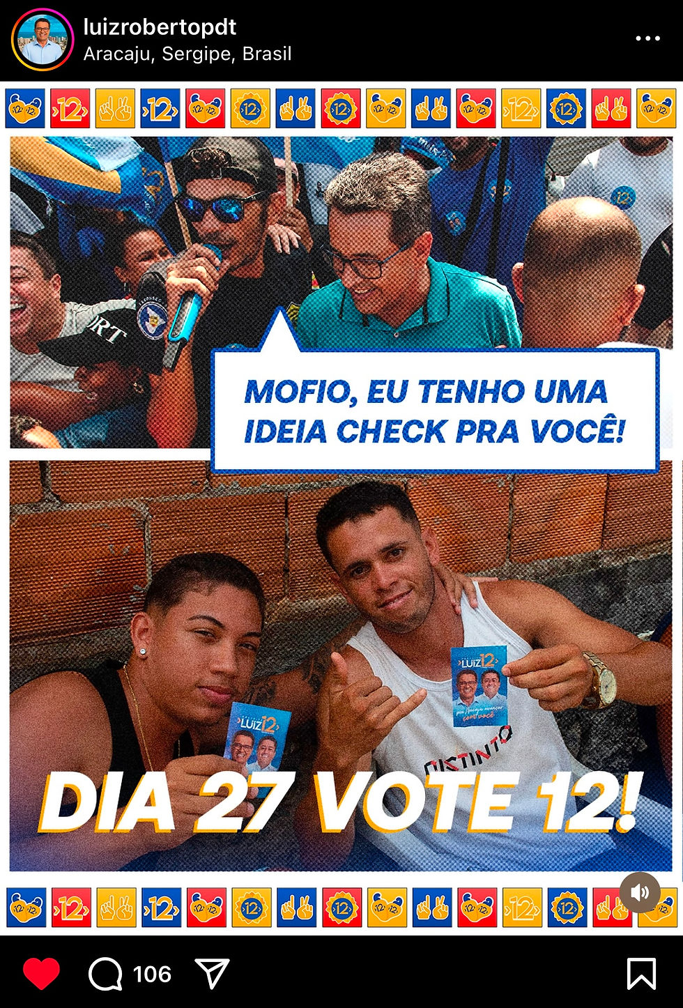 Ideia e copy de post baseada nas girias locais de Aracaju. Fotografia: Ronald Almeida / Design: Juliane Lobão
