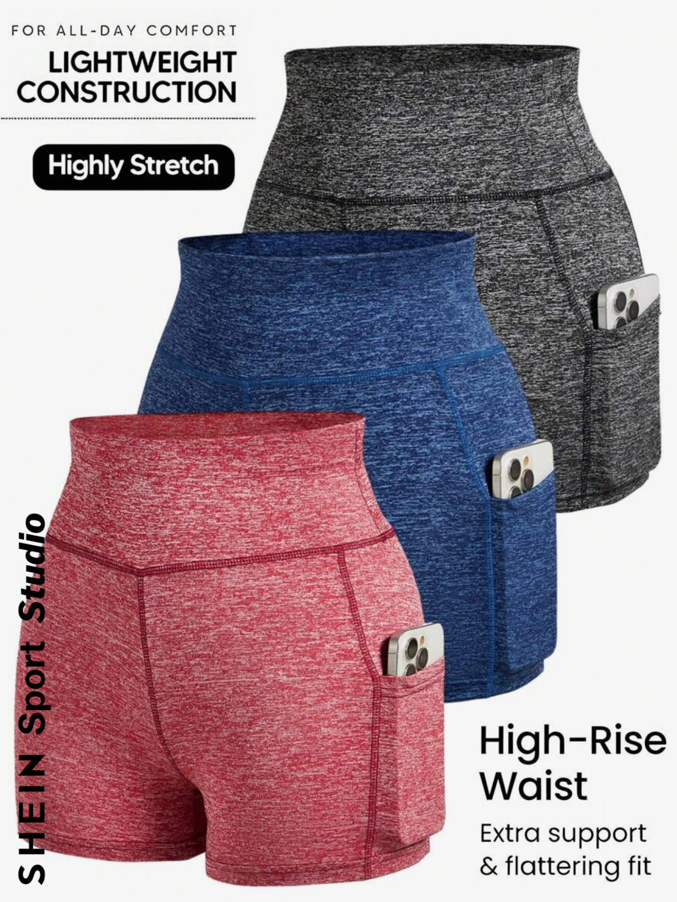 SHEIN Sport Studio Sports Shorts, Suitable For Running Exercise