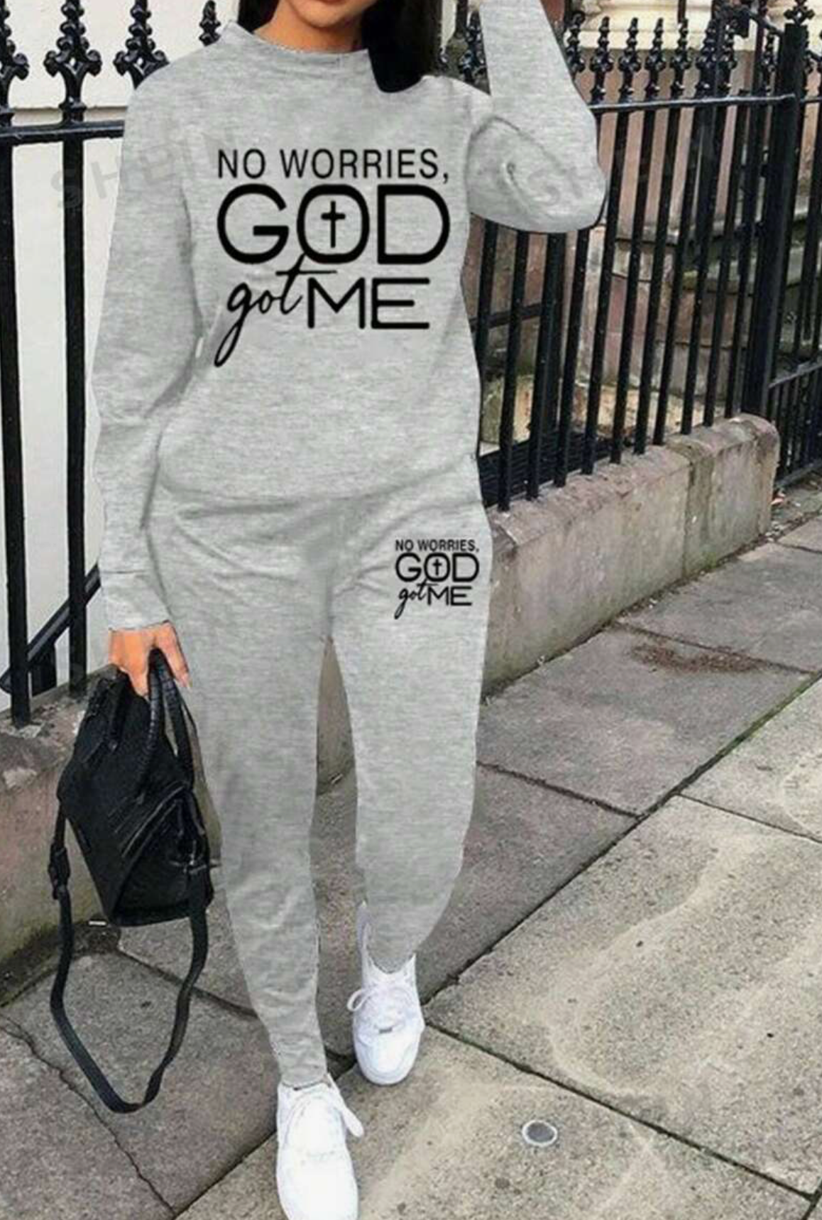 Solid Drop Shoulder Slant Pocket Sweatshirt & Sweatpants