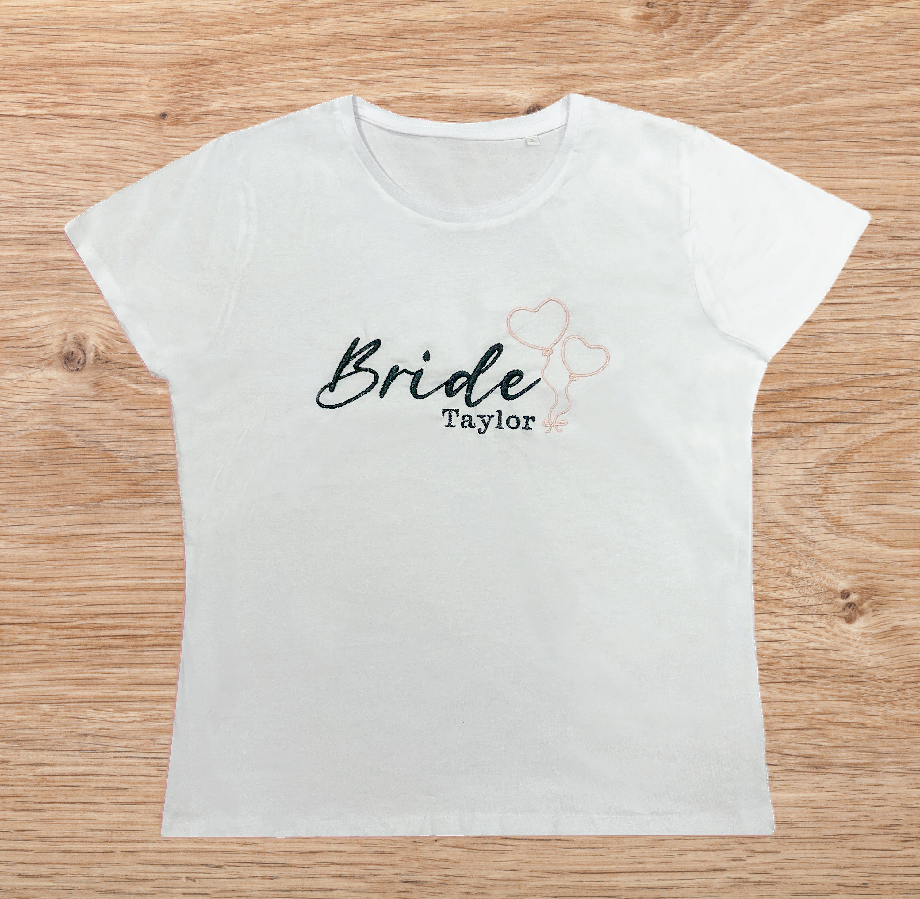 Personalised Embroidered Bridal Party Shirt with Ballon