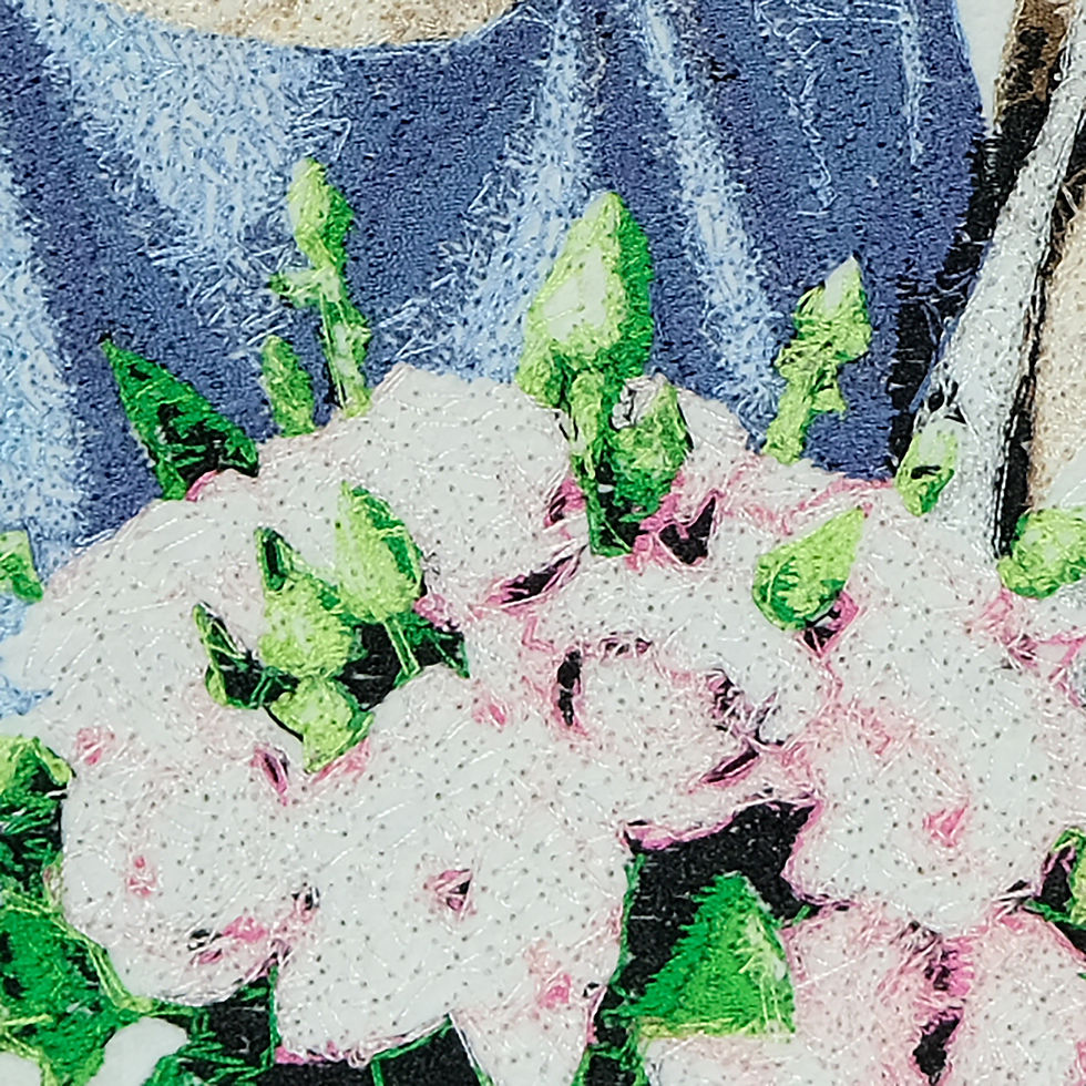 Thumbnail: Custom Multicolour Embroidery Portraits (A3 Size Frame, Wool Mix Felt Fabric)